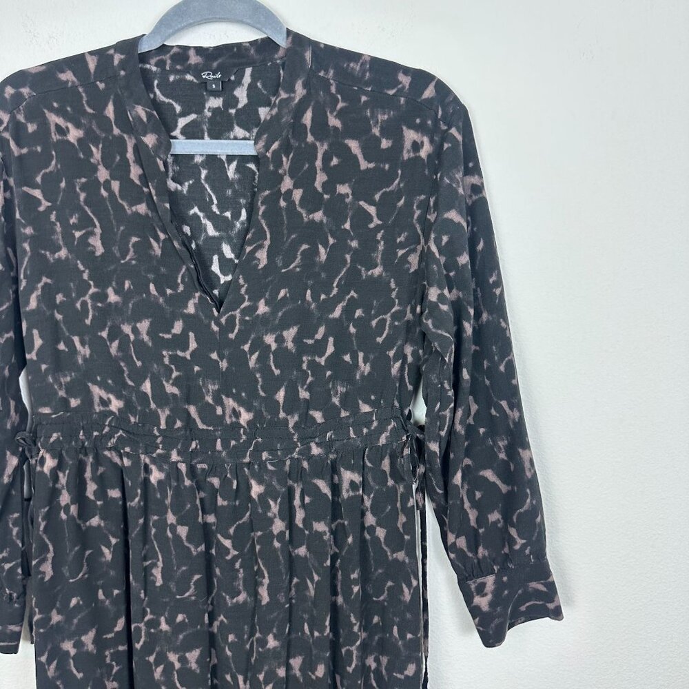 Rails Maple Diffused Cheetah Dress S Black Brown … - image 3